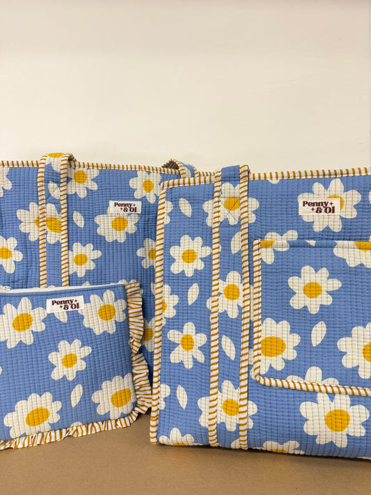 Daisys collection, tote bags. Cotton tote bags all sizes