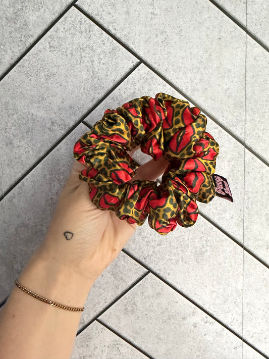Leopard Lips MIDI Satin Hair Scrunchie