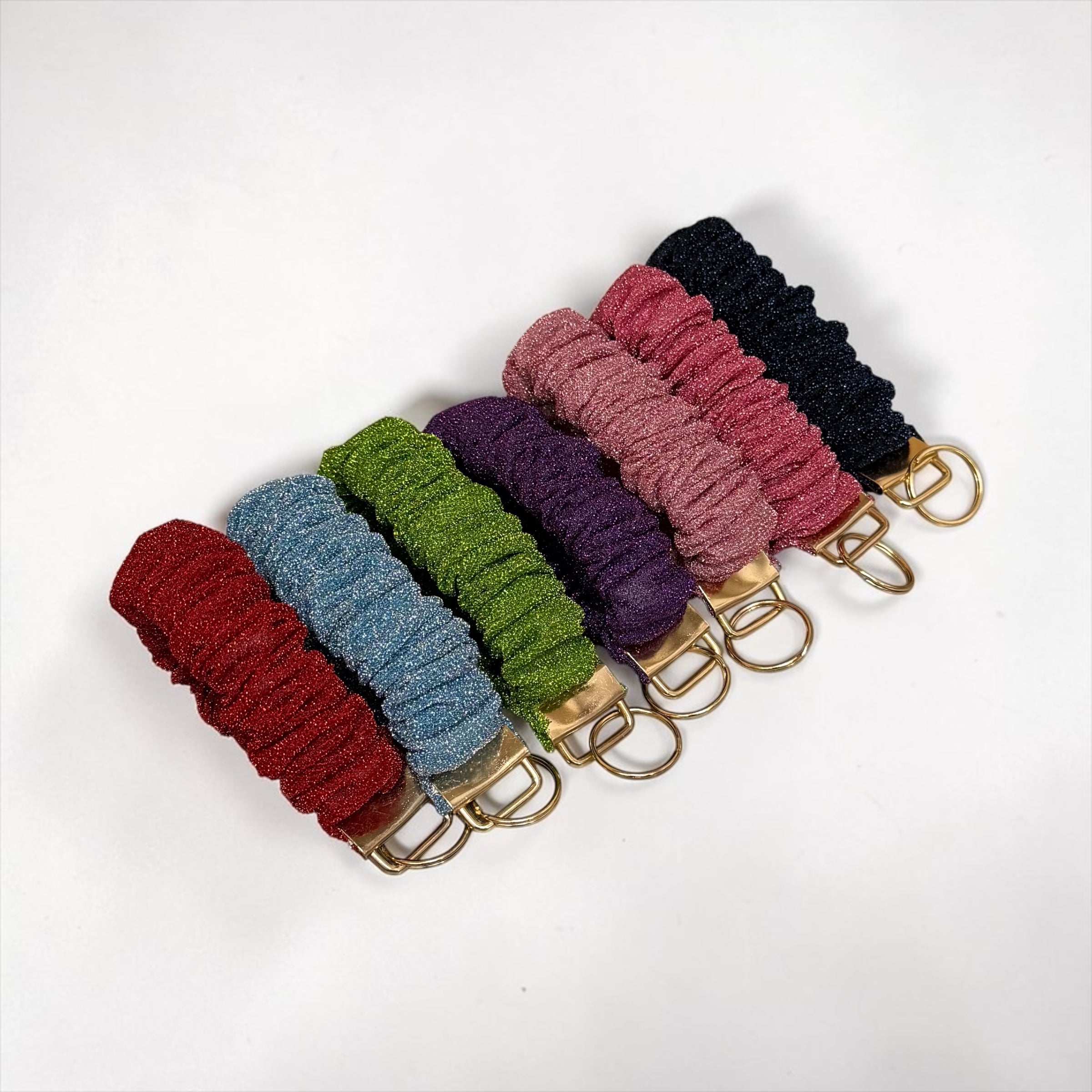 Glitter Scrunchie Keyring