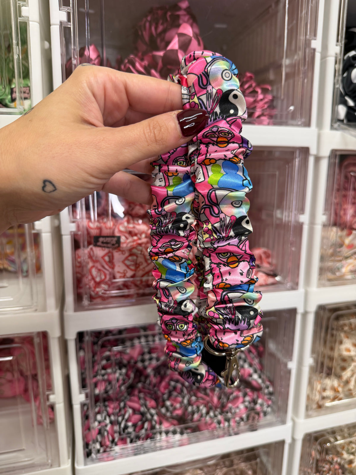 90s throwback Scrunchie Lanyard
