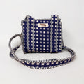 Navy Gingham Mini Tote Bag - Penny & Ol.