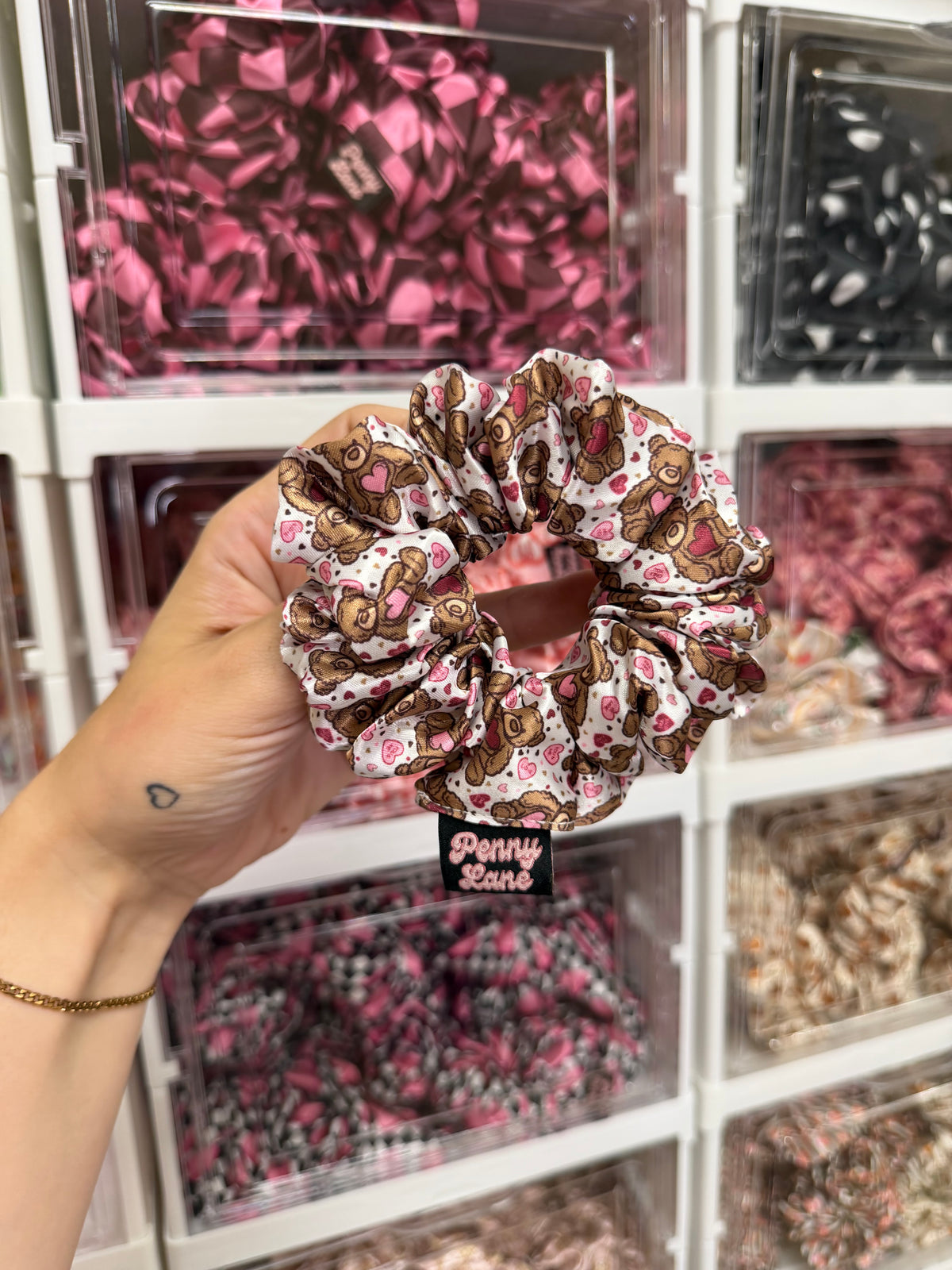 Teddy love MIDI Satin Hair Scrunchie