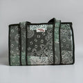Khaki Paisley Bandana MEDIUM Cotton tote bag