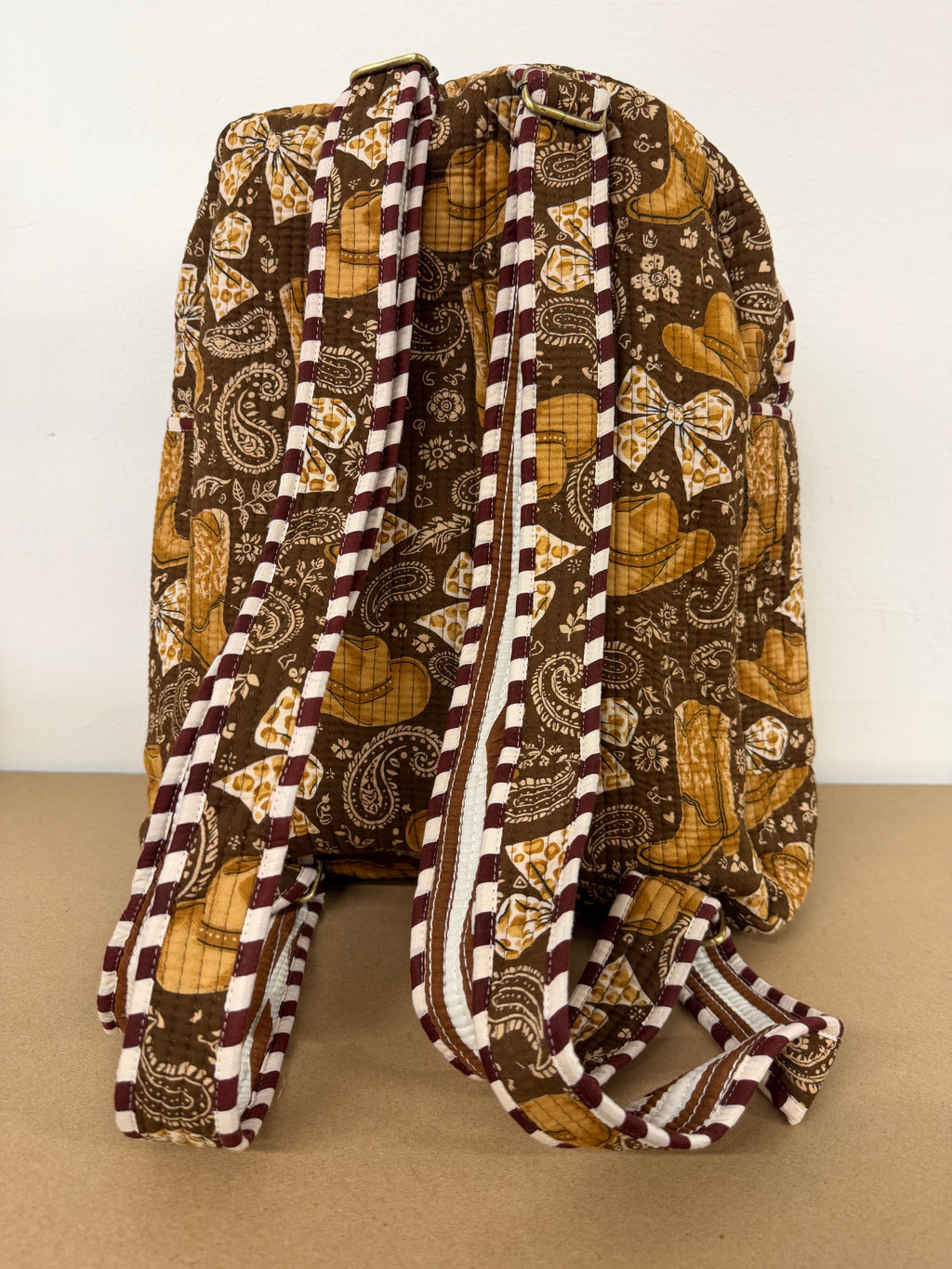 Cowgirl Backpack, handmade cotton tote bags
