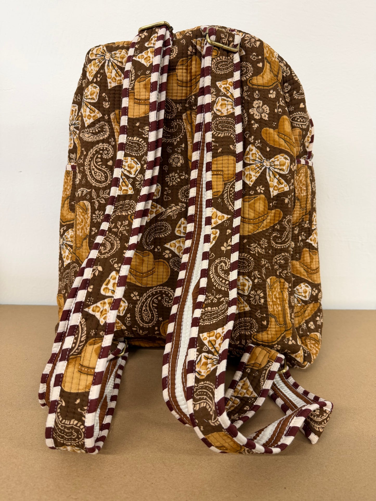 Cowgirl Backpack, handmade cotton tote bags