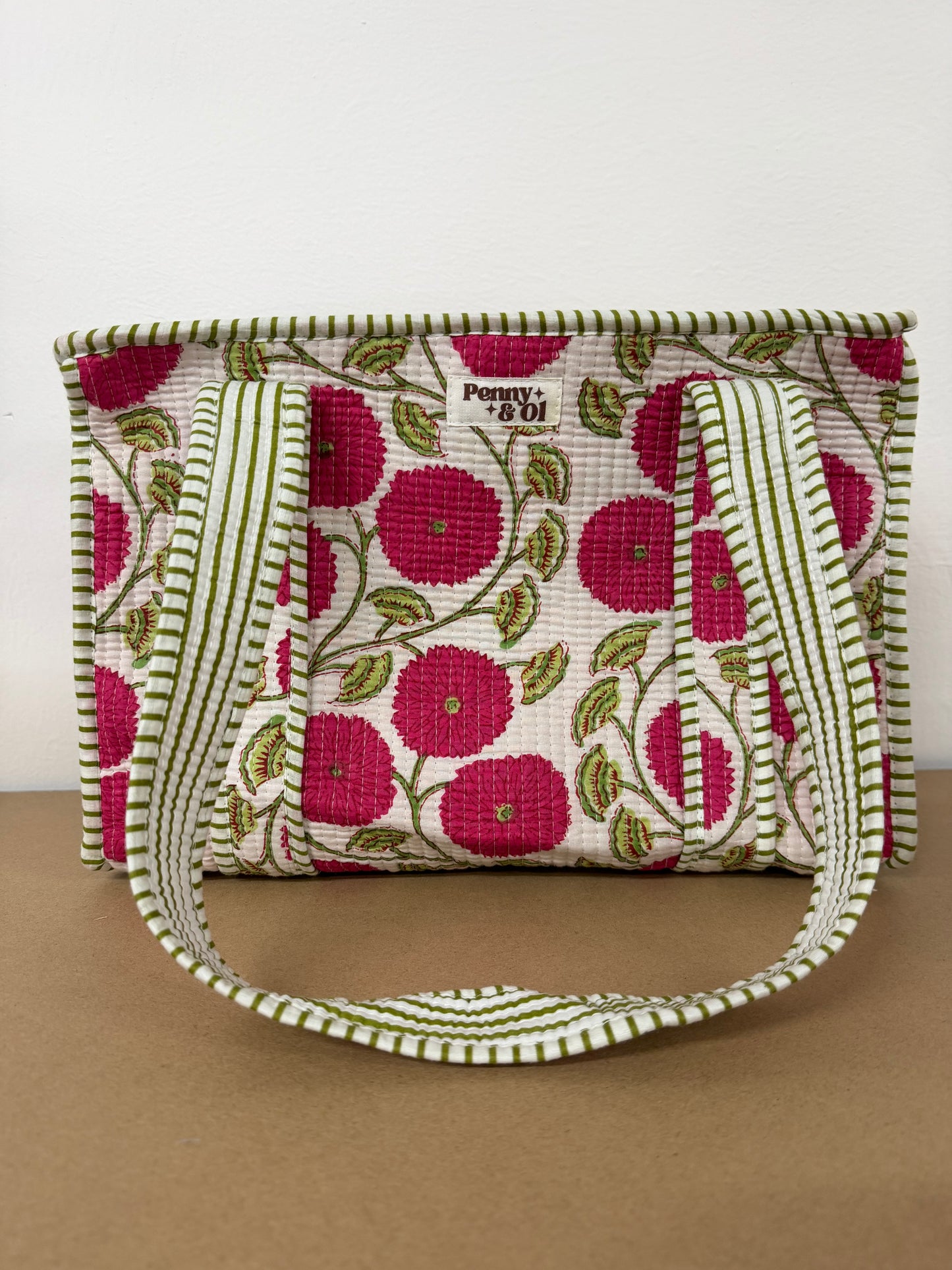 Pink posy collection, tote bags. Cotton tote bags all sizes