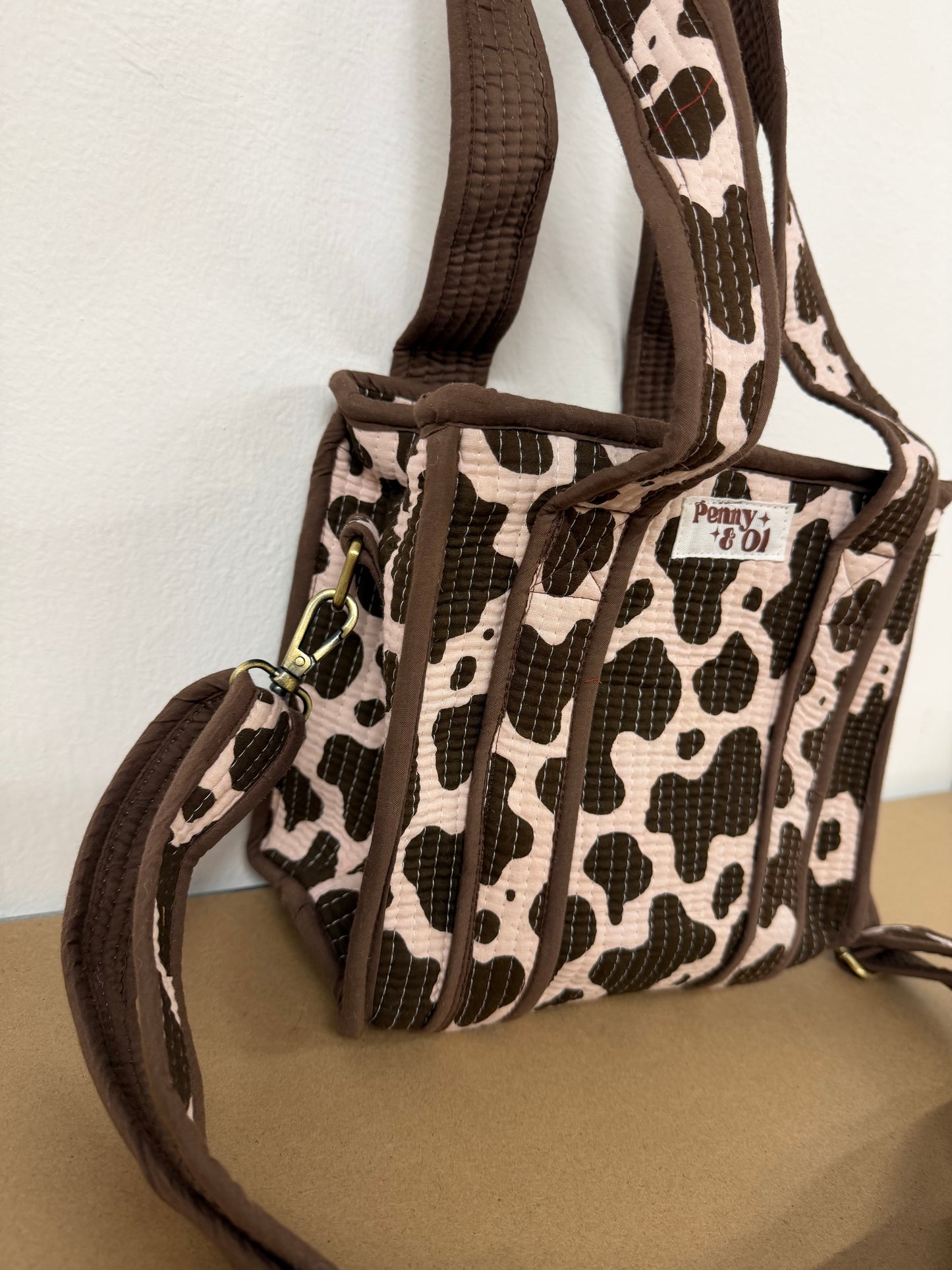 Cow print Mini Tote Bag - Penny & Ol