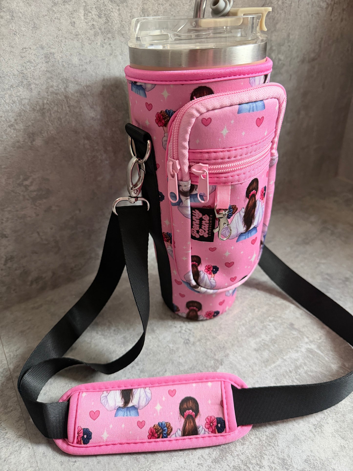 Tumbler cover & carry pouch. Neoprene case and strap for 40oz tumbler. TUMBLER NOT INCLUDED.
