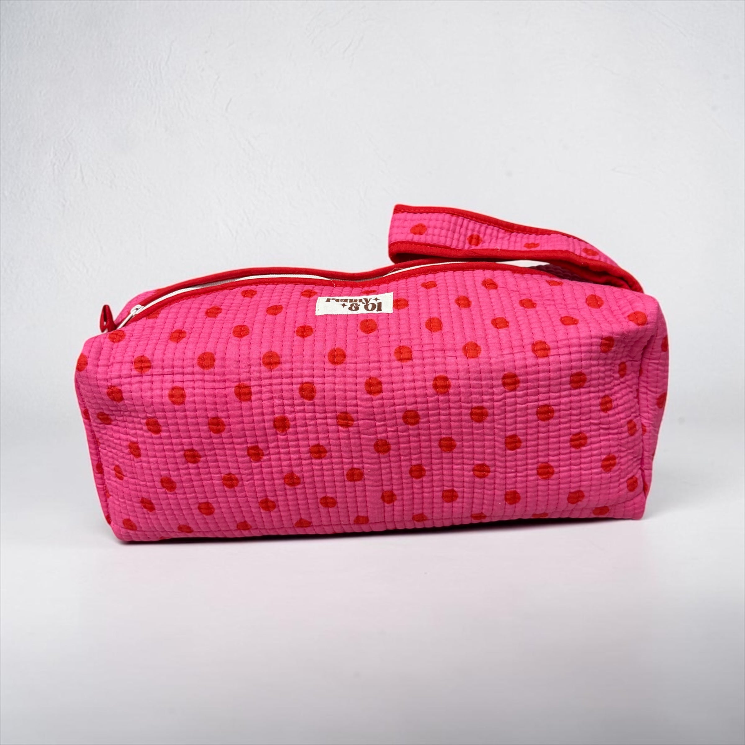 Hair tool bag, Cotton hair tool zip pouch with compartments
