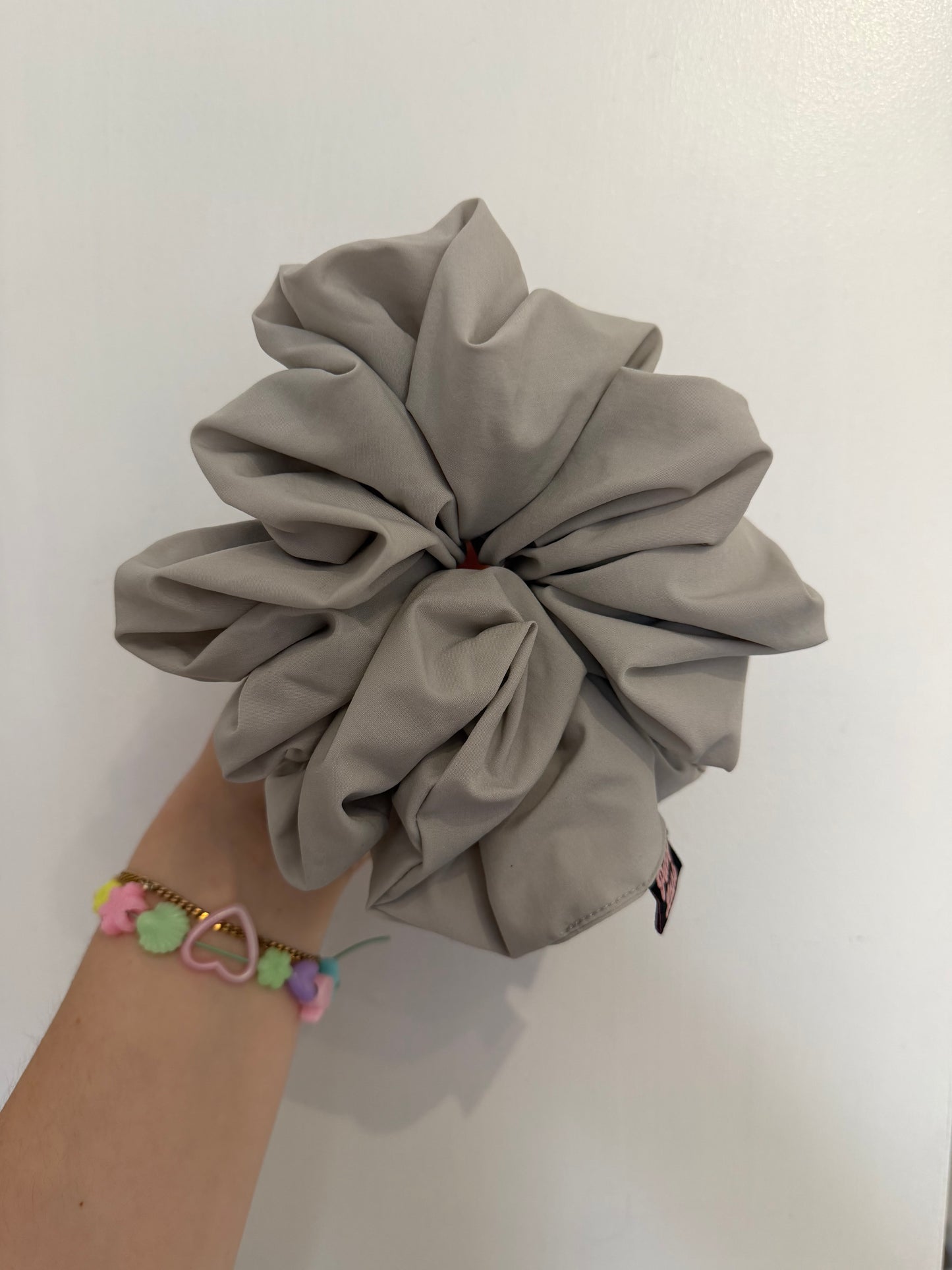 Grey XL Workout Hair Scrunchie