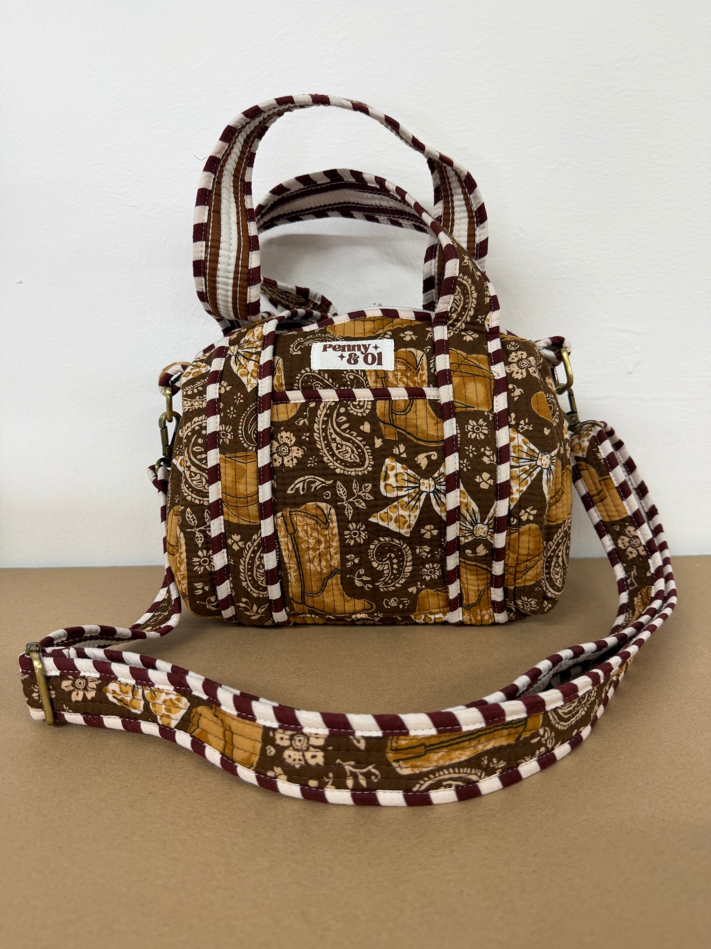 Cow girl Mini Duffle Tote Bags - Penny & Ol
