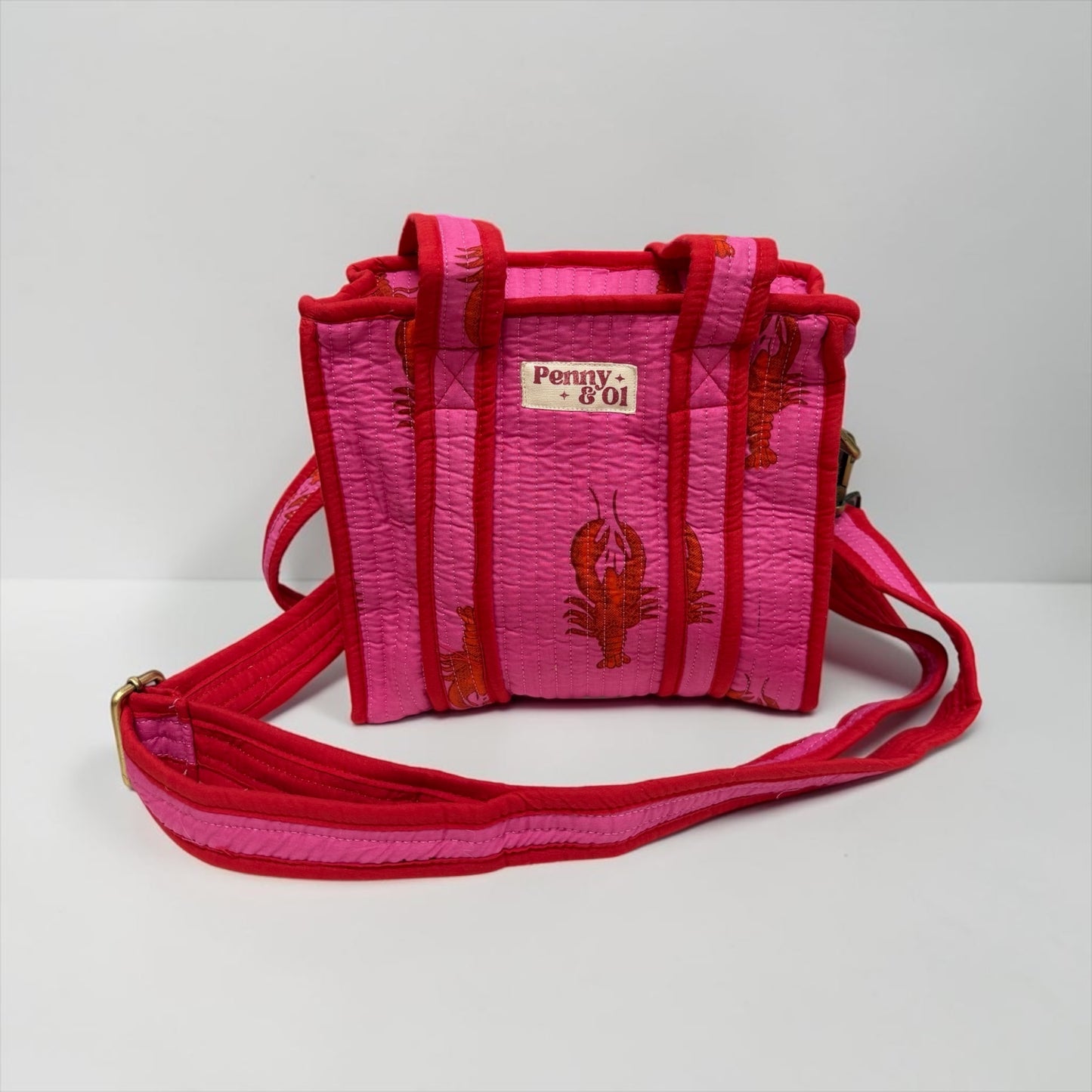 Pink & Red Lobster MINI Tote Bag - Penny & Ol