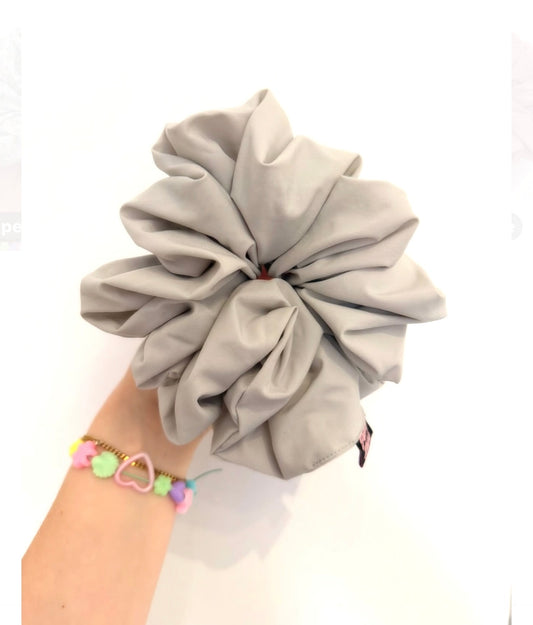 Grey XL Workout Hair Scrunchie