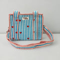 Blue stripe hearts MINI Tote Bag - Penny & Ol