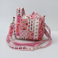 Baby Pink Patchwork Mini Duffle Tote Bags - Penny & Ol