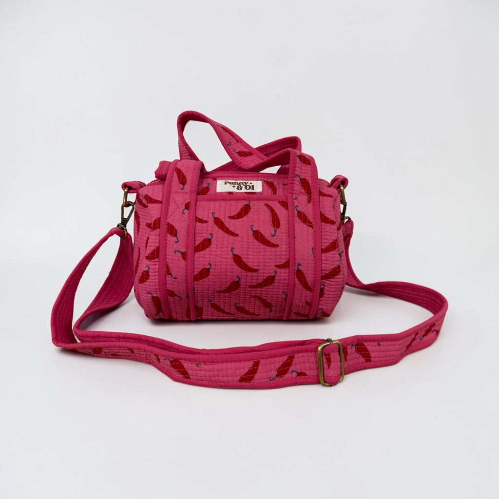 Pink Chilli Duffle Tote Bags - Penny & Ol