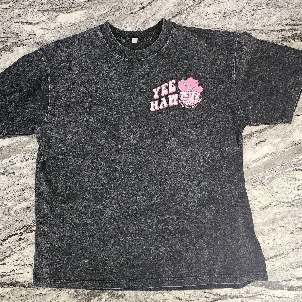 Cowgirl Oversized T-Shirt, 100% cotton acid wash tshirts. Penny Lane Scrunchies Exclusive tshirt