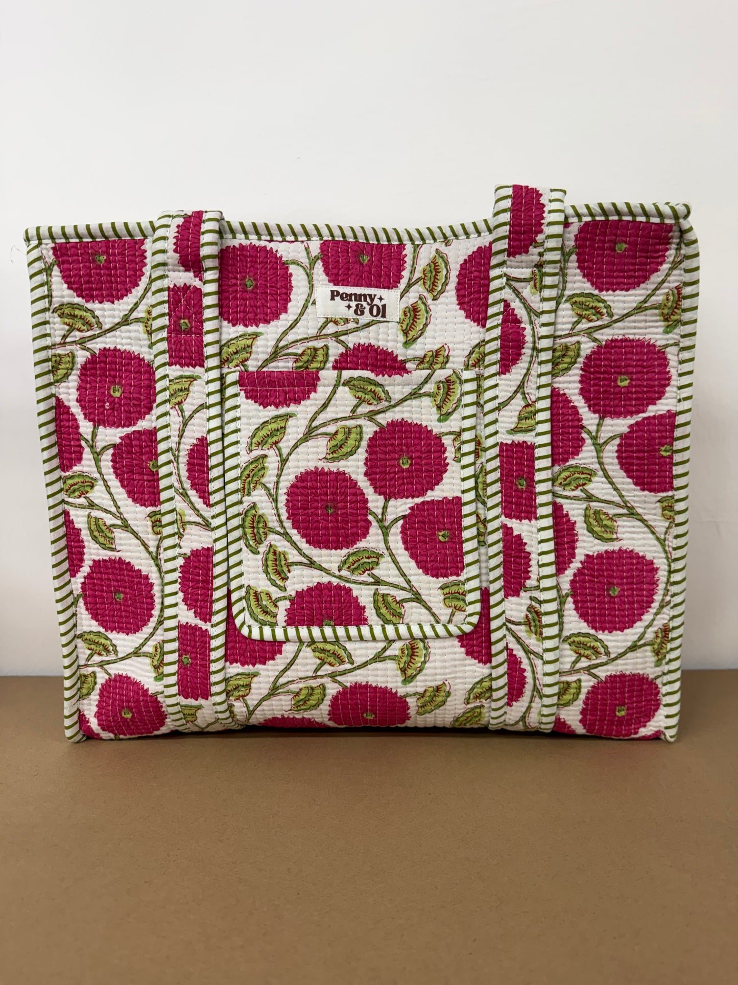 Pink posy collection, tote bags. Cotton tote bags all sizes