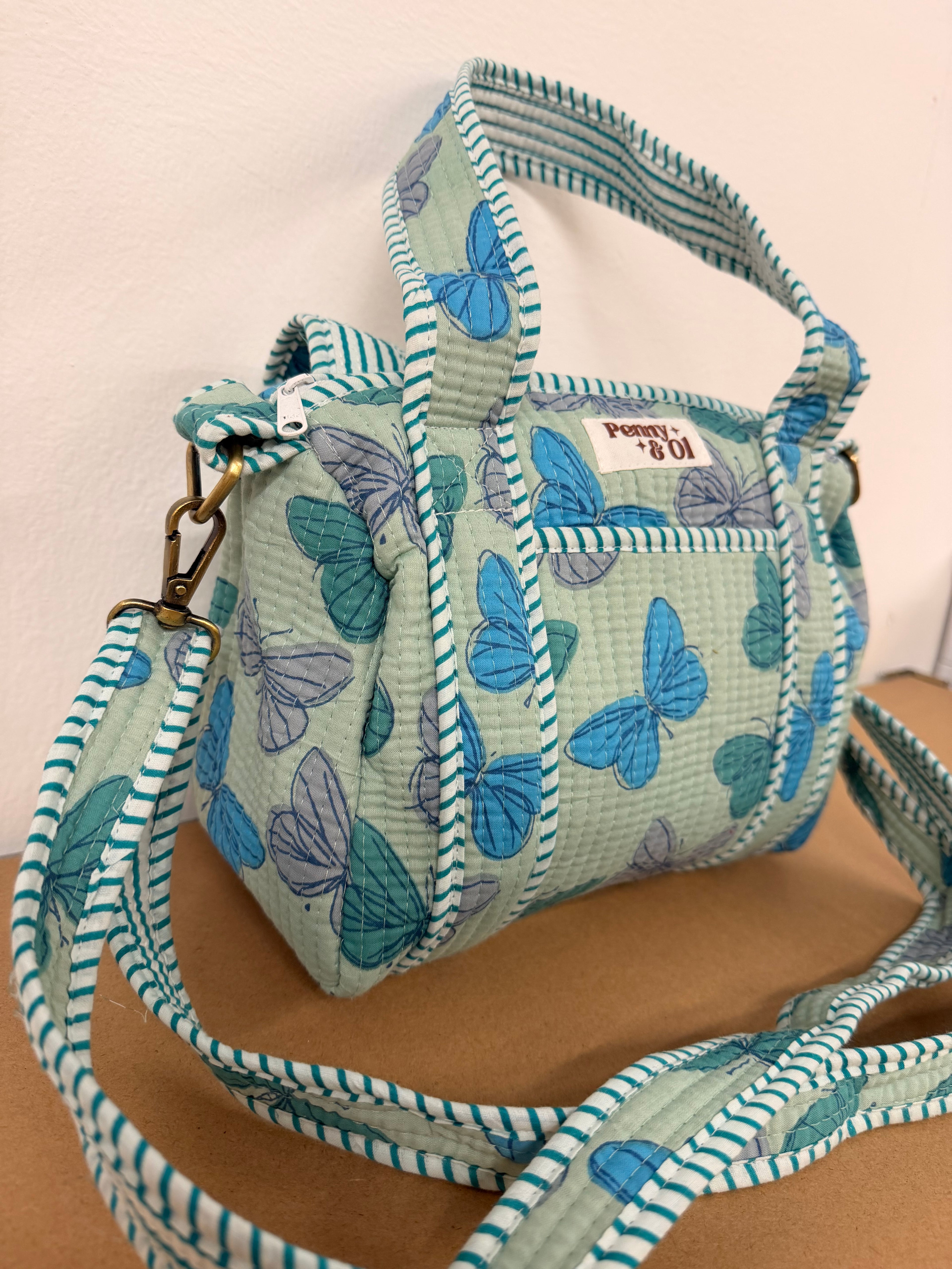 Butterfly Mini Duffle Tote Bags - Penny & Ol