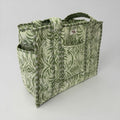Sage Aztec Travel Tote, Handmade Cotton Tote Bag