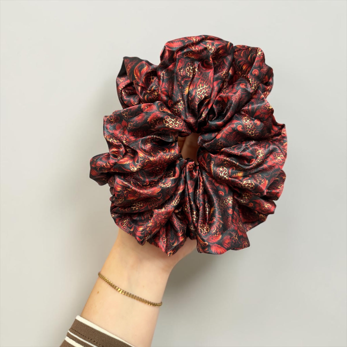 Fiery Feline Luxe XL Satin Hair Scrunchie