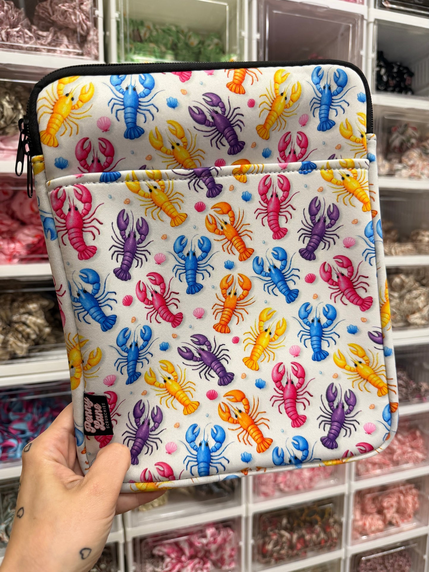 Ipad case, protective neoprene ipad sleeve with zip and pocket.