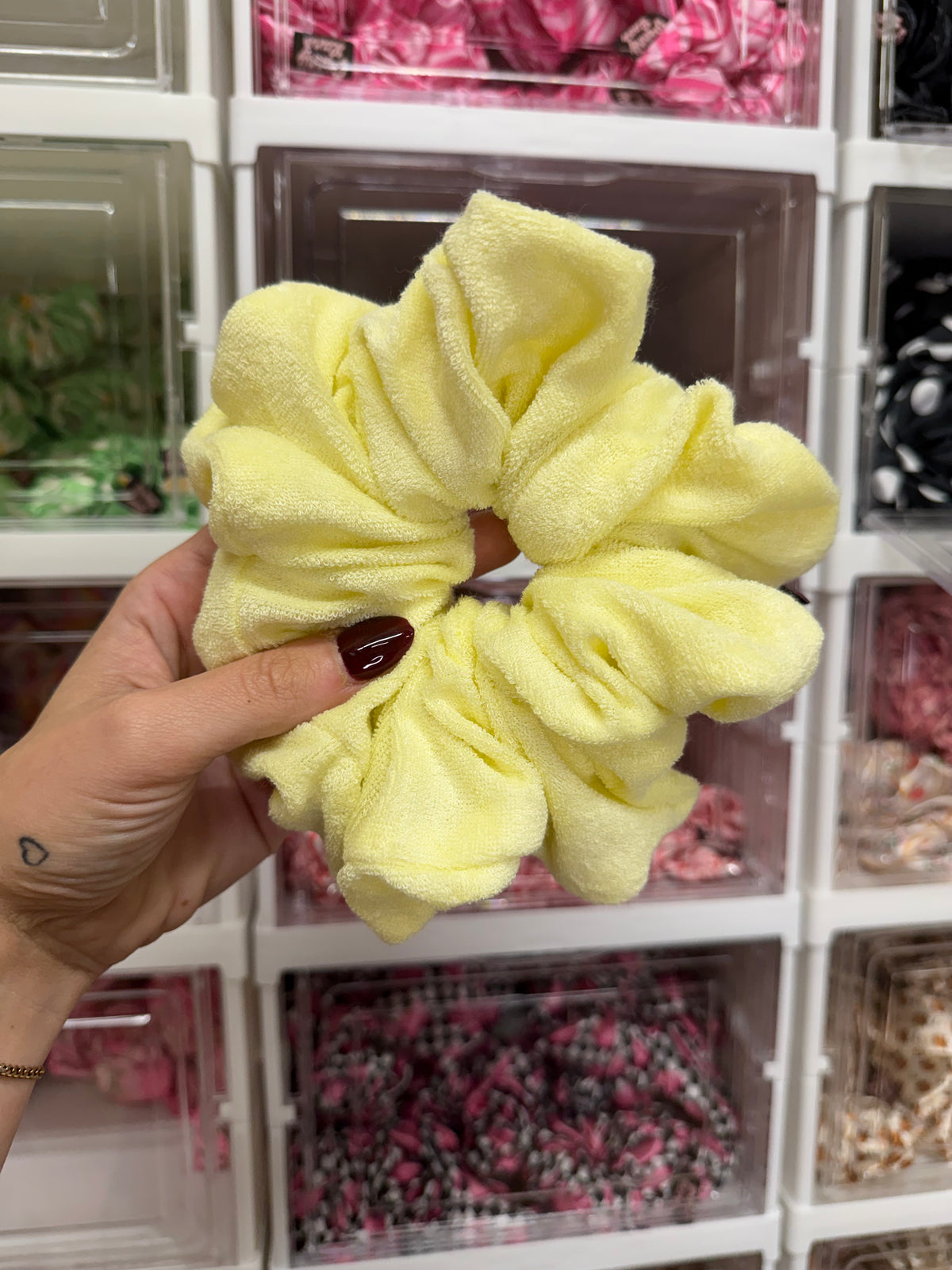 Yellow Microfibre Towel XL Hair Scrunchie