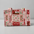 Pink & Red Patchwork MEDIUM Cotton tote bag
