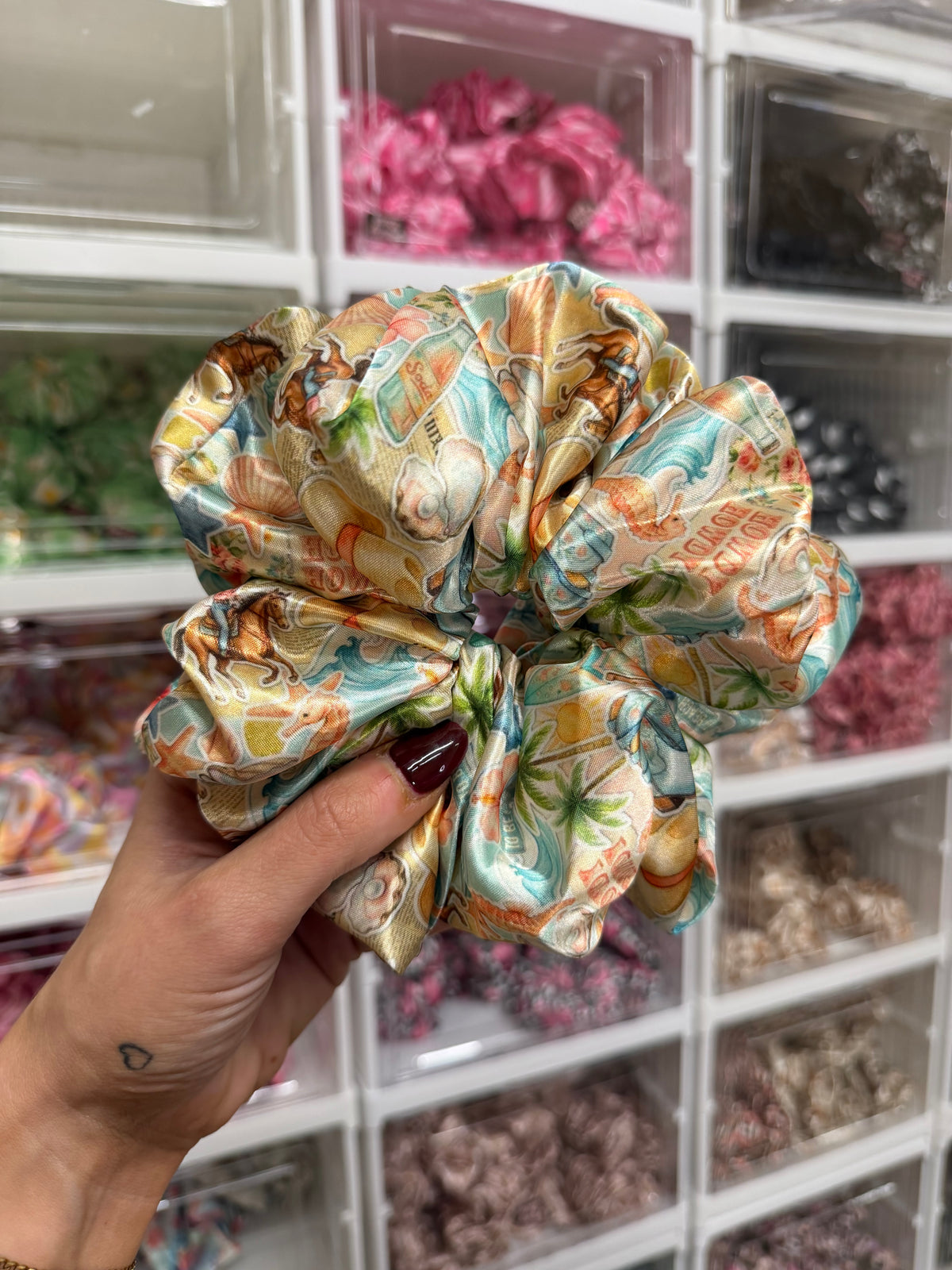 Costal Cowgirl XL Satin Hair Scrunchie