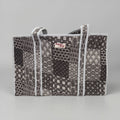 Greige Mosaic LARGE Cotton Tote Bag