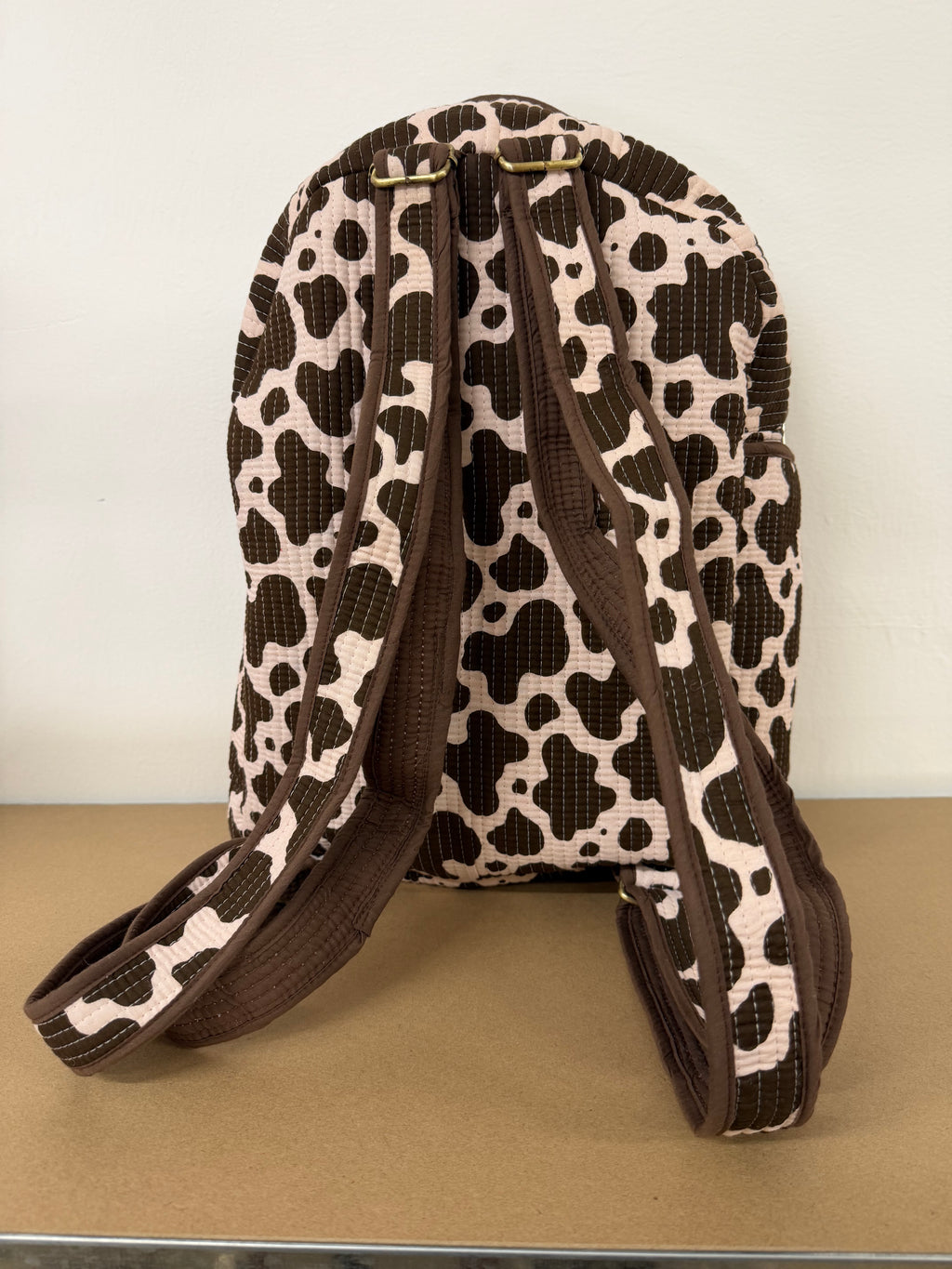 Cow print Backpack, handmade cotton tote bags