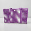 Lilac Gingham LARGE Cotton Tote Bag