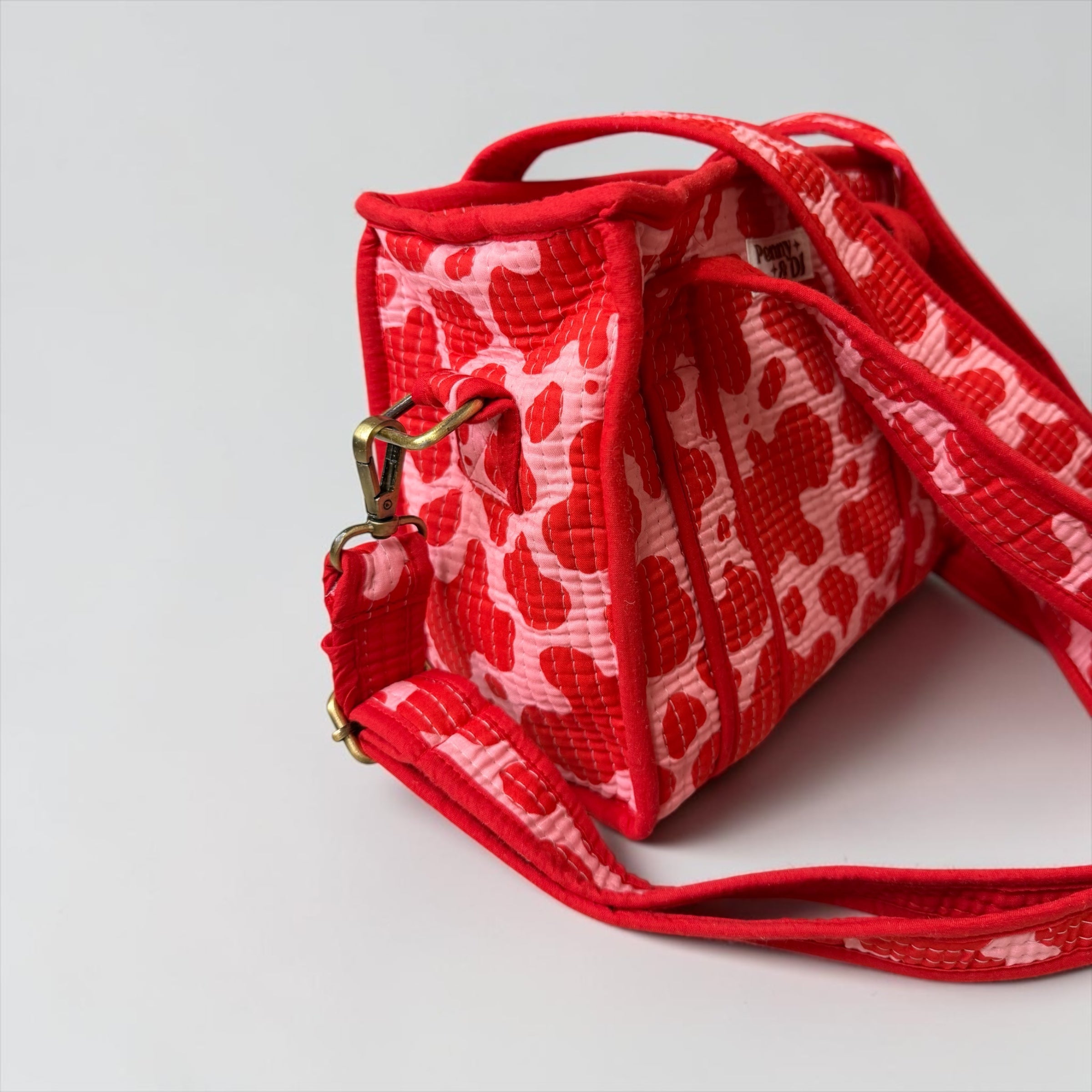 Pink & Red Cow Print
 Mini Tote Bag - Penny & Ol