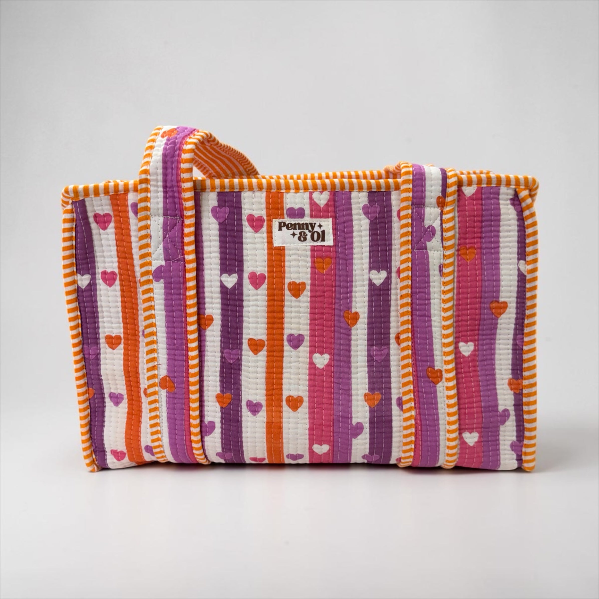 Candy hearts MEDIUM Cotton tote bag