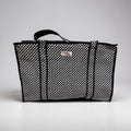 Small Black and white checkerboard, LARGE Cotton Tote Bag,
