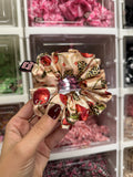 Cherry Leopard Bows MIDI Satin Hair Scrunchie