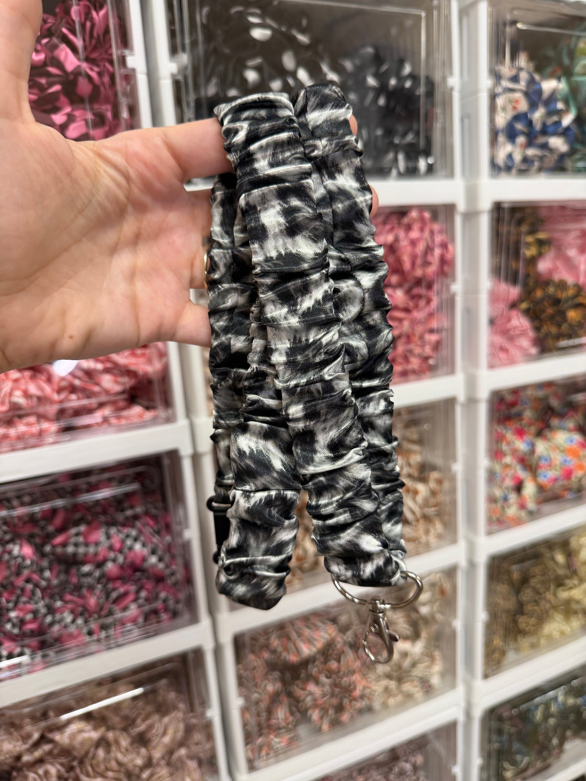 Snow leopard Scrunchie Lanyard