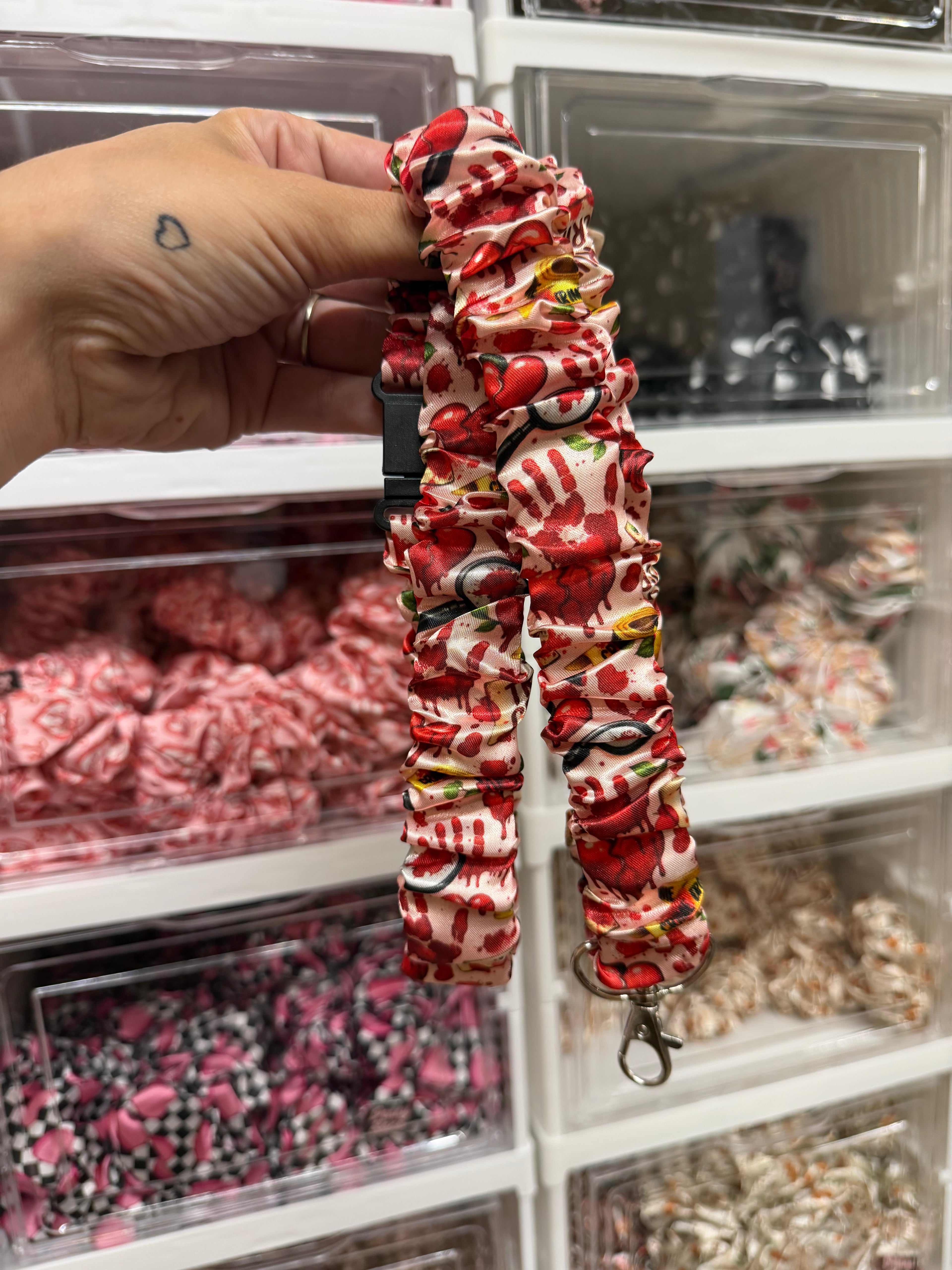 True Crime Girly Scrunchie Lanyard