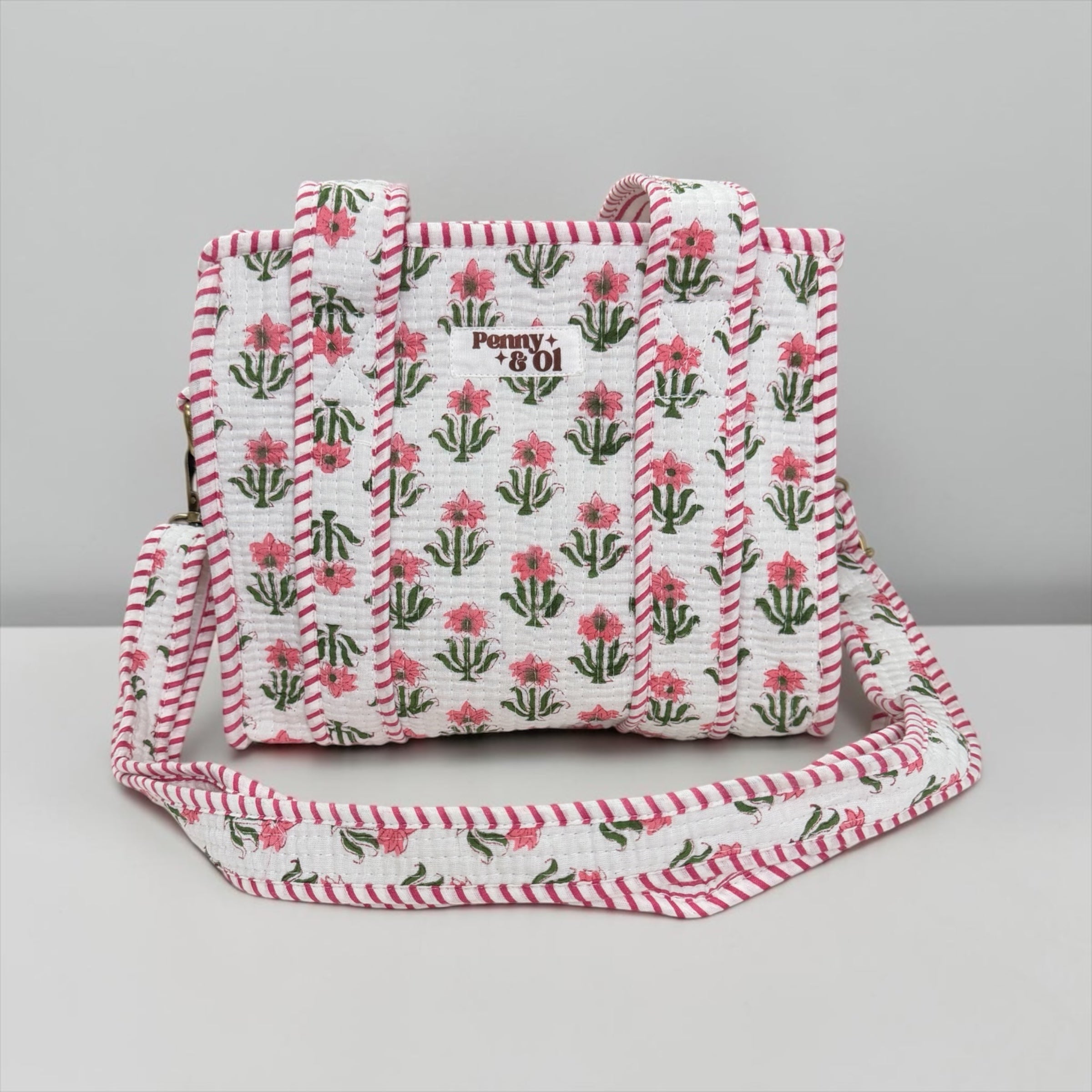 Baby Pink Floral MINI Tote Bag - Penny & Ol