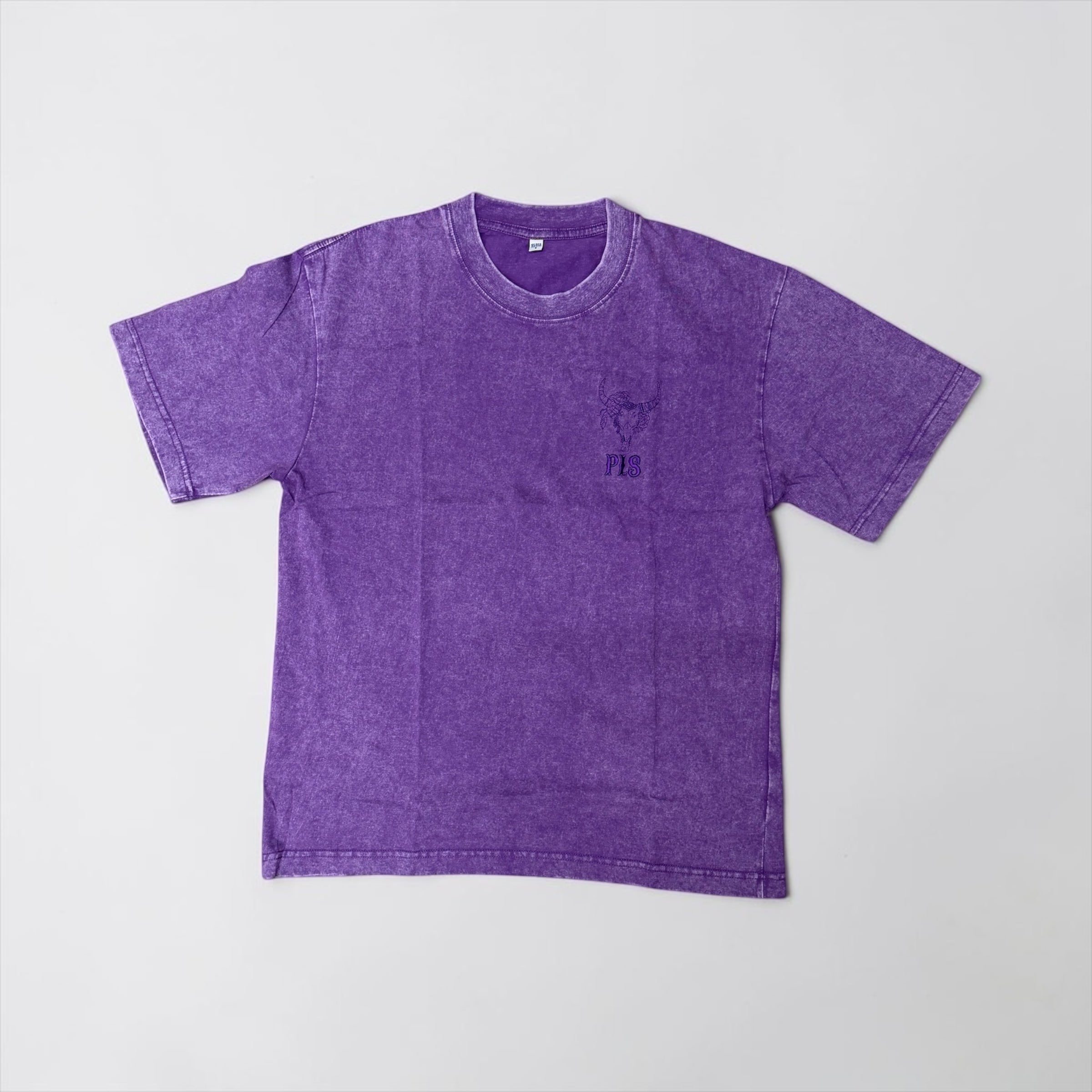 PLS Western Skull Acid Wash T-shirt. 100% cotton.