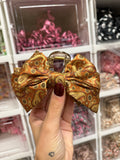 Brown Paisley Fabric Claw Clip, Custom Made PLS Fabrics