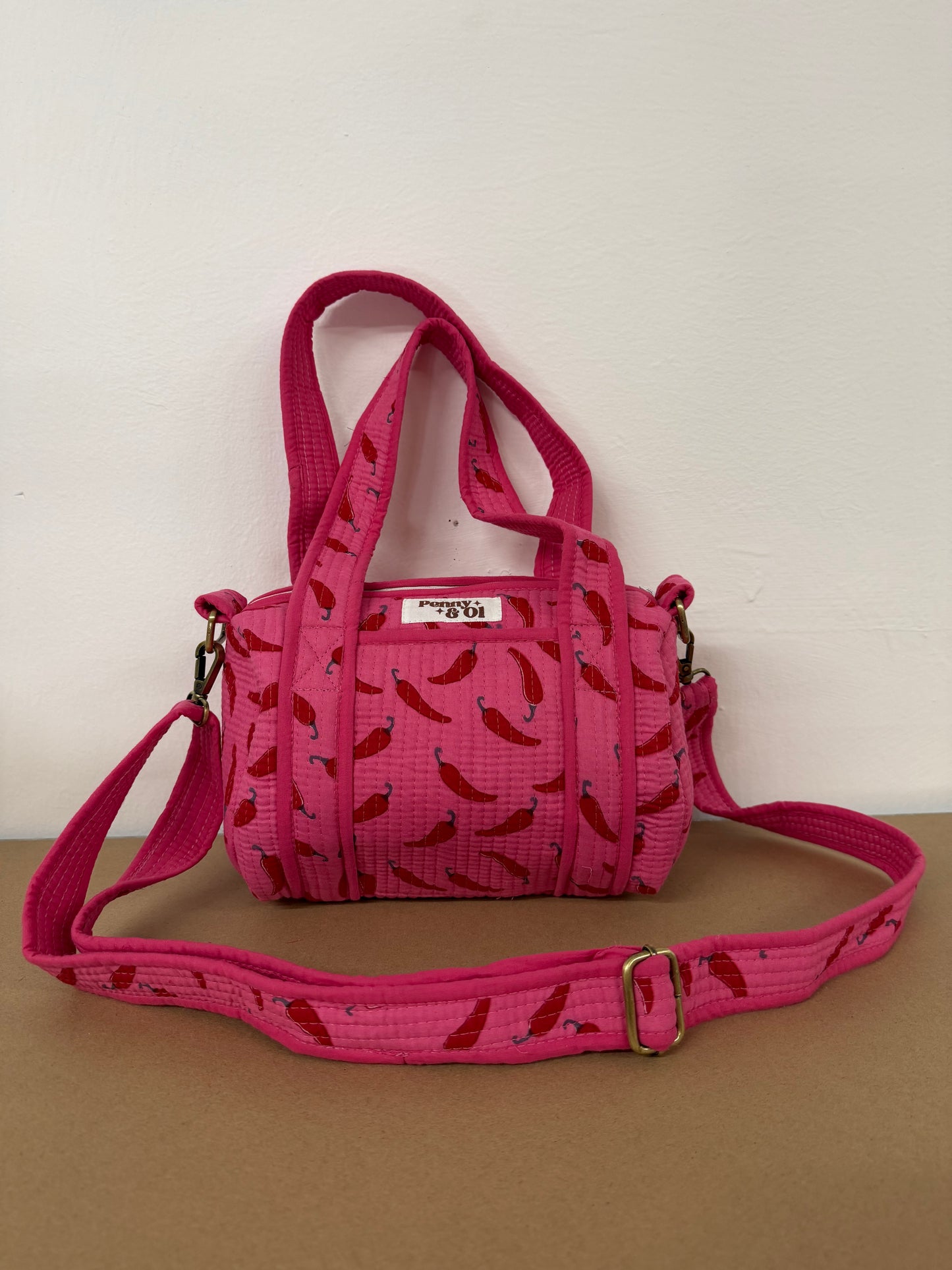 Pink Chilli Duffle Tote Bags - Penny & Ol