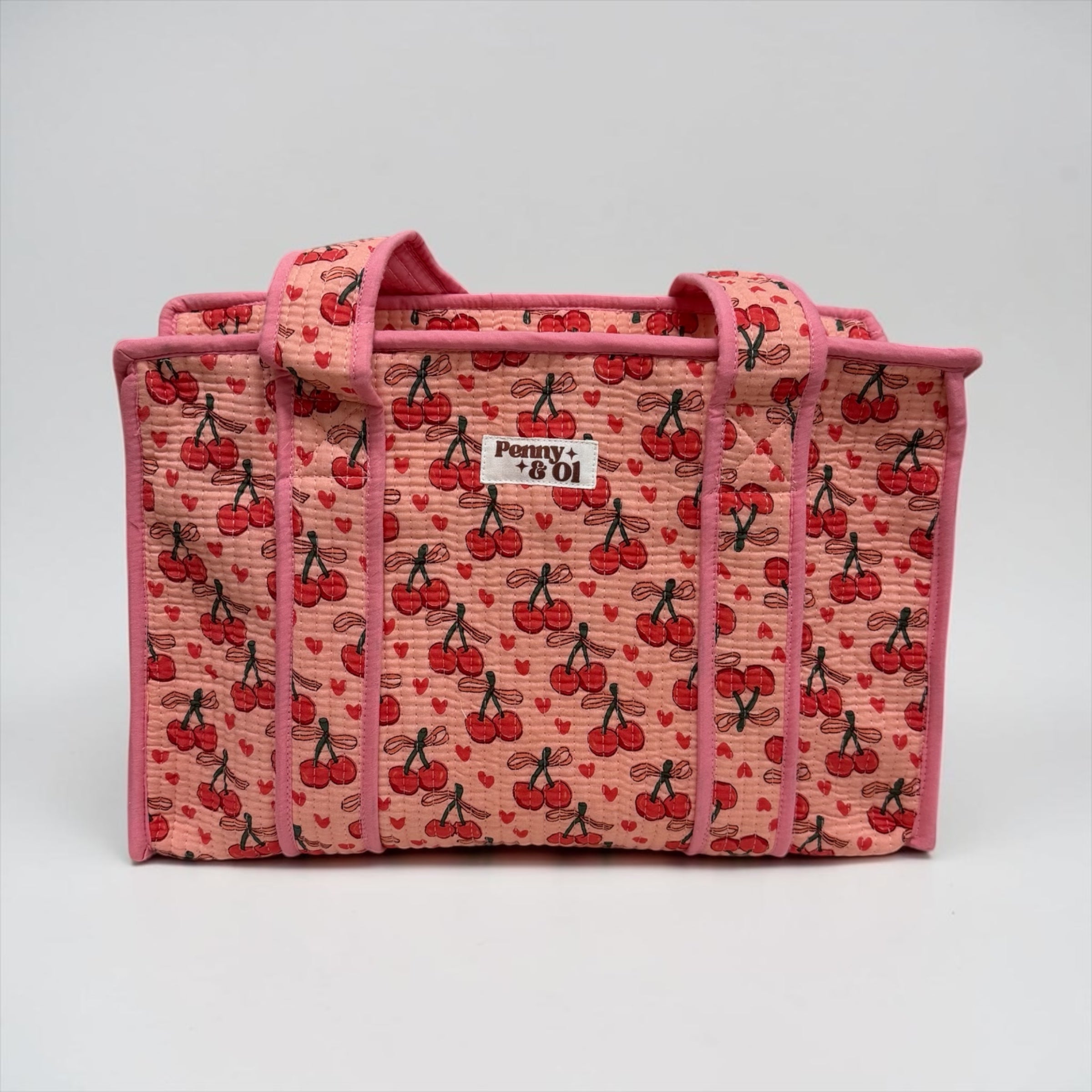 Cherry Love MEDIUM Cotton tote bag