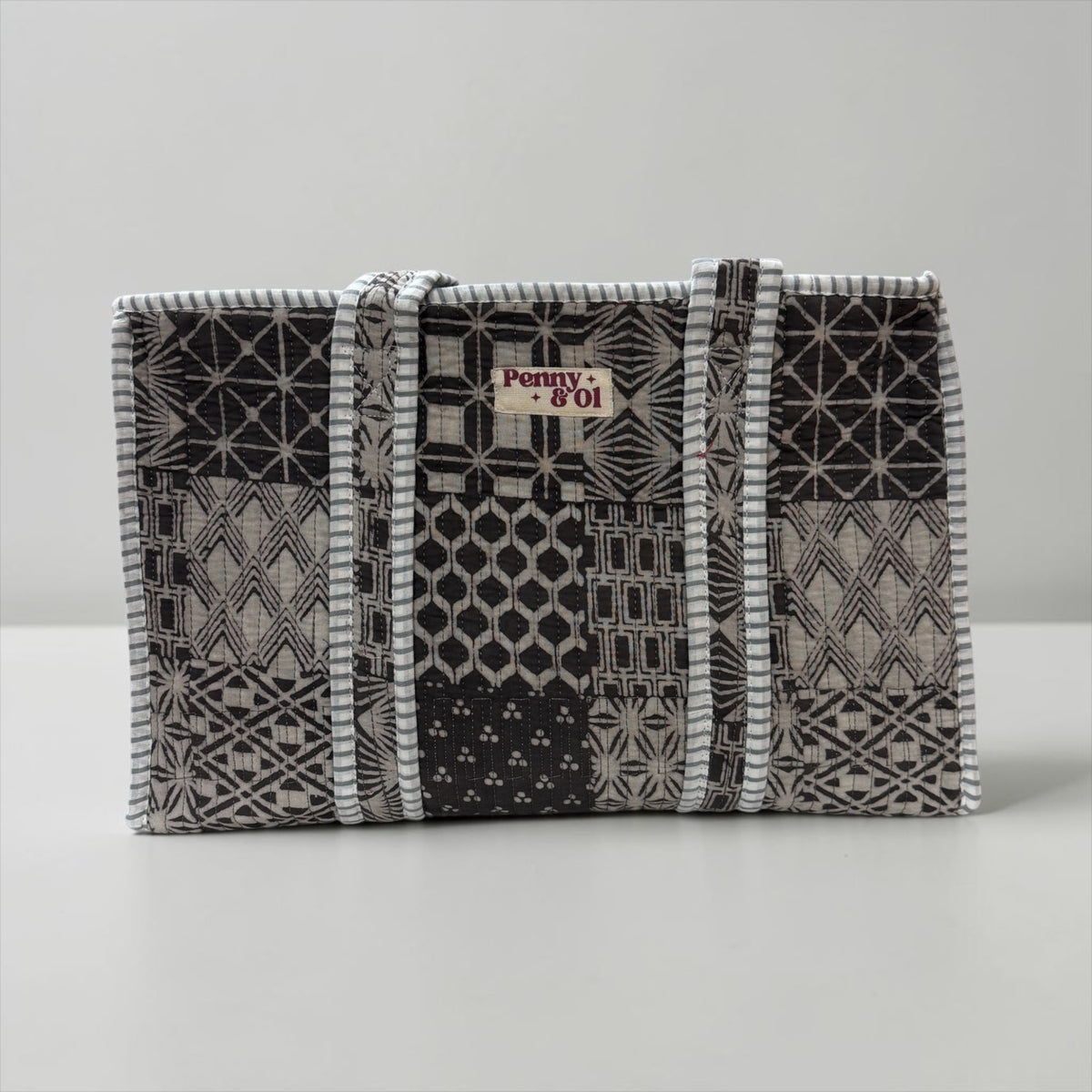 Griege Mosaic Medium Cotton, handmade tote bag