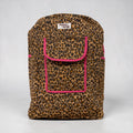 Pink Leopard Backpack, handmade cotton tote bags.