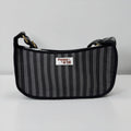Black & Grey Stripe Mini SHOULDER bag, cross body bag