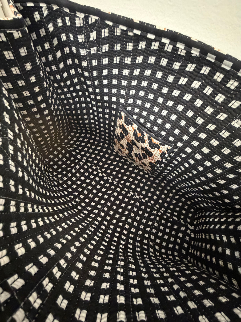 Leopard REVERSIBLE Large Cotton Tote Bag, handmade tote bags