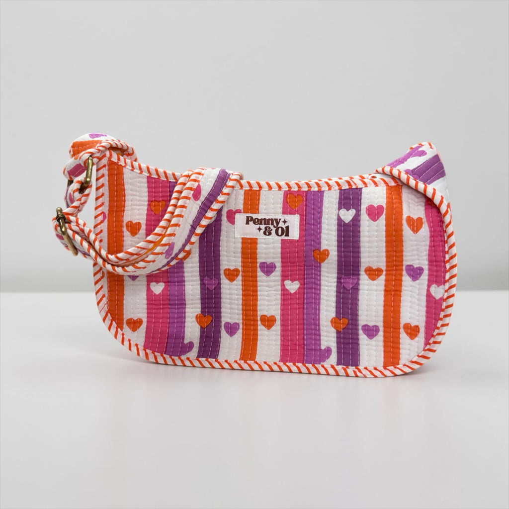 Candy Hearts Mini SHOULDER bag, cross body bag.