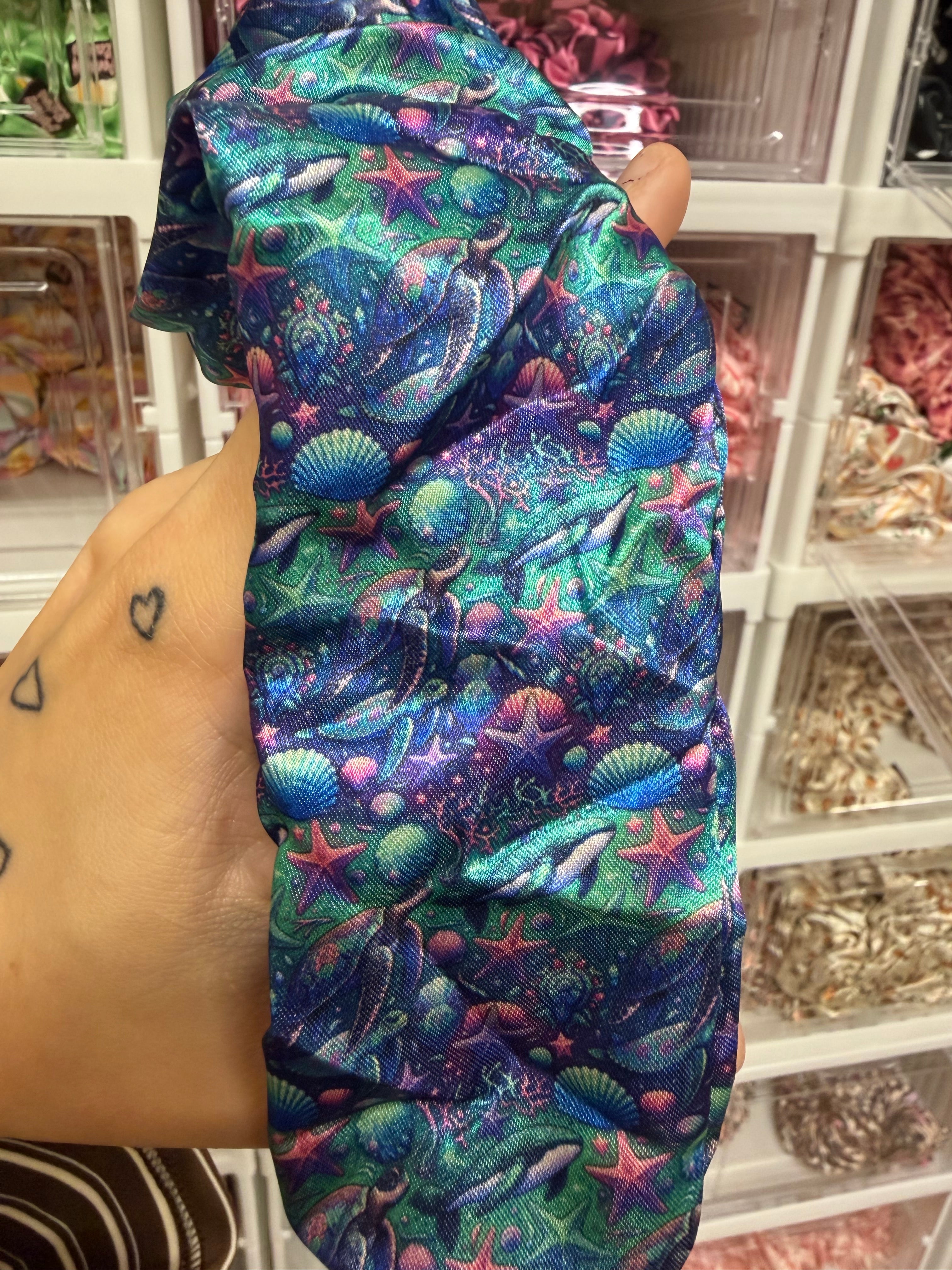 The Ocean XL Satin Hair Scrunchie