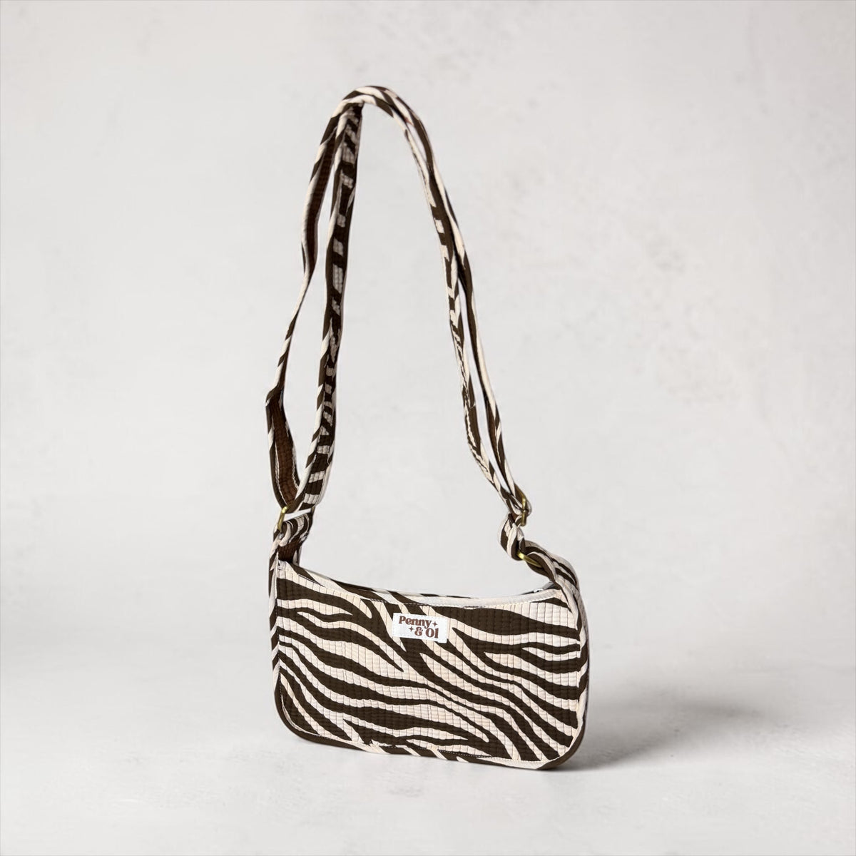 Brown Zebra Mini SHOULDER bag, cross body bag